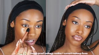 sweatproof makeup routine  current makeup faves [upl. by Anigriv]