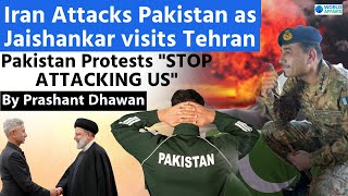 Iran Attacks Pakistan as Jaishankar visits Tehran  Pakistan Protests STOP ATTACKING US [upl. by Ahtnamas52]