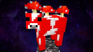 ENCONTRÉ UNA VACA ESPACIAL🤣😱  Minecraft Skyblock [upl. by Ellertal]