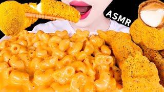 ASMR MAC AND CHEESE CHICKEN CHEESE BALL CHEESE STICKS 맥앤치즈 뿌링클 치킨 치즈볼 EATING SOUNDS MUKBANG 먹방 [upl. by Gombach341]