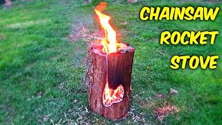 Chainsaw Rocket Log Stove [upl. by Letta]