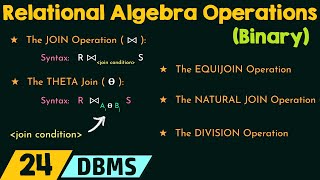 Relational Algebra Operations  Binary [upl. by Antoinetta]