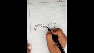 Easy way to draw EARTHWORM [upl. by Folly787]