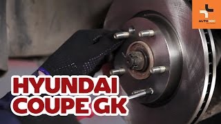 Cambio dischi del freno anteriori e pastiglie freni Hyundai Coupe GK TUTORIAL  AUTODOC [upl. by Essyle]