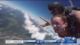 KARK 4 Reporter Chanley Painter Tries Skydiving [upl. by Ekaterina]