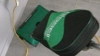 Vacuuming With The Bissell Big Green Commercial Vacuum Cleaner [upl. by Drallim907]