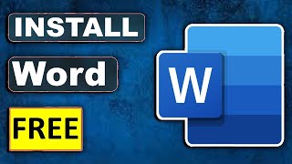 Free Download amp Install Microsoft Word Office on LaptopPC Tutorial [upl. by Ahsiekar]