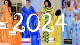 🔥Nouvelle collection 2024 robes en bazin riche brodées toutes occasionsVive 2024 🔥💕 [upl. by Akim]