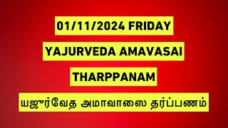 01112024 YAJURVEDA AMAVASAI THARPANAM யஜுர்வேத அமாவாஸை தர்ப்பணம் SATHYA VADYAR [upl. by Aikan]