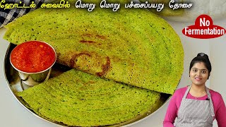 மொறு மொறு பச்சைப்பயறு தோசை👌  pachai payaru dosai  green dal dosa in tamil  BREAKFAST  Dosa [upl. by Reamonn354]