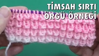 Timsah Sırtı Krokodil Örgü Örneği  Örgü Örnekleri [upl. by Hilar345]