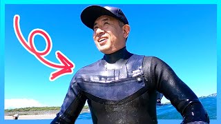 最強のウェットスーツ‼️一瞬で着れてのぼせるくらい暖かい／湘南台風サーフィン vlog374 [upl. by Adena436]