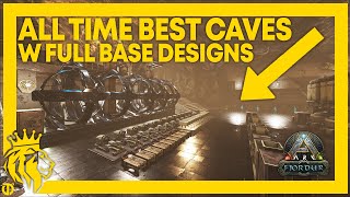 TOP 3 All Time BEST CAVES W FULL Base Designs on FJORDUR  ARK Survival Evolved [upl. by Olympium]