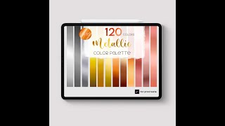 How to Make Metallic Gradient Colors on Procreate Gold Rosegold Silver Copper etc Tutorial [upl. by Urson]