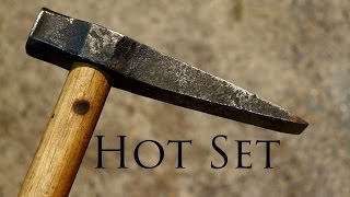 Blacksmithing  Hand Forging A Hot Set tool with handle fitting [upl. by Ina]