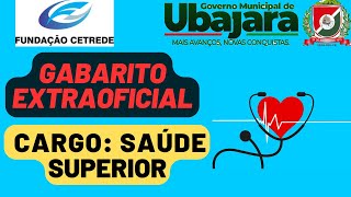 UBAJARA  GABARITO EXTRAOFICIAL  ÁREA DA SAÚDE  MATEMÁTICA  NÍVEL SUPERIOR  BANCA CETREDE [upl. by Fougere557]