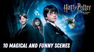 10 Magical and Funny scenes in Harry Potter and the Sorcerers Stone magic harrypotter movie [upl. by Quickman]