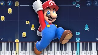 Super Mario  Overworld Theme  Easy Piano Tutorial [upl. by Nnaillek]