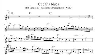 Bob Berg transcription Cedars Blues [upl. by Cacilie350]