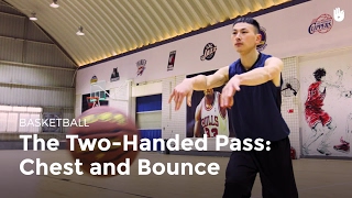 The TwoHanded Pass Chest and Bounce  Basketball [upl. by Islehc]