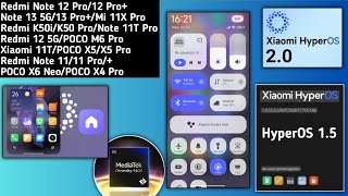 HyperOS 20 OctoberHyperOS 15 IndiaRedmi 12 5GK50iNote 1213System LauncherAndroid 15G Patch [upl. by Lesly]