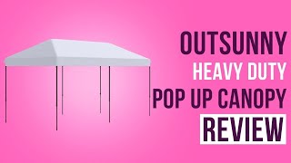 Outsunny 10 x 20 Heavy Duty Pop Up Canopy Review [upl. by Buckler]