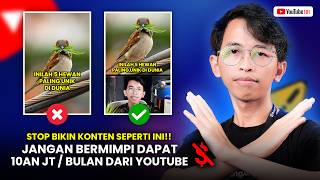 7 Jenis Konten Yang TIDAK AKAN BISA Di Monetisasi Update 2024  YouTube 101 [upl. by Rosanna210]