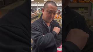 Idiots shooting sparks and bleeding over fresh produce at Stop and Shop in South Setauket [upl. by Akimad]