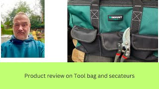 Product reviews on garden Kynup Secateurs and Winhunt Tool Bag toolbag secateurs [upl. by Guod]