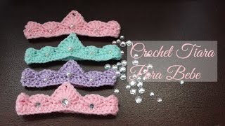 Crochet Tiara Para Bebe [upl. by Okin]