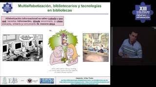 Multialfabetización bibliotecarios y tecnologías en bibliotecas [upl. by Notslah]