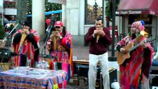 PeruvianBolivianArgentinean Pipe Flute Band  Quincy Market  Boston Nov 2010 [upl. by Sim]