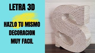 Transformando Letra 3D con Papel Pintado Un DIY Creativo [upl. by Granville]