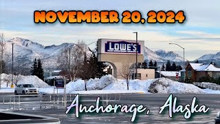 Anchorage Alaska 112024 Drive Lowe’s amp Home Depot [upl. by Aneetsirk]