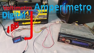 como instalar um voltímetro amperímetro 4 Bits mais teste prático [upl. by Areid]