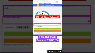 kasexam kashallticket 384kasposts KAS Admit card released how to download kpscupdates KPSC news [upl. by Hiroshi]