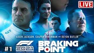 F1 2021 Braking Point Story Mode Full Playthrough  Part 1 Chapters 12 [upl. by Neffets]