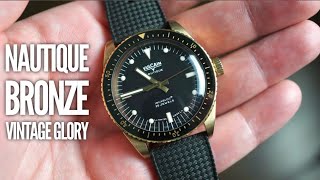 Vulcain Nautique Bronze SkinDiver Watch Review Back From The Past [upl. by Shaefer]