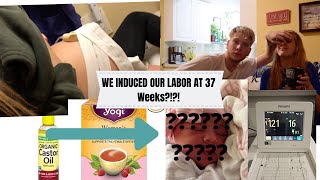 I INDUCED LABOR AT 37 WEEKS CASTOR OIL ACTUALLY WORKS [upl. by Ewall580]