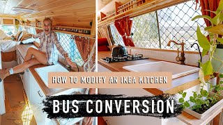 VAN  BUS Conversion  HOW TO MODIFY AN IKEA KITCHEN  Toyota Coaster [upl. by Elatnahc537]