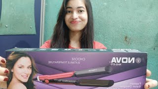 Nova Hair Straightener 870 UNBOXING  Temperature Control [upl. by Henghold]