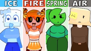 Incredibox Cool As Ice VS Warm Like Fire VS Mild As Spring VS Dusty Like Air [upl. by Eirrok]