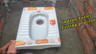 How to install India Toilet file AccuratelySand and cement  Desi Toilet Fitting [upl. by Evanthe]