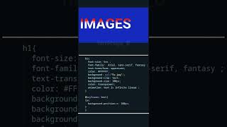 Learn css text in image property css shorts coding property [upl. by Winson592]