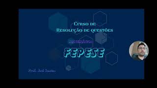 Questões de matemática Banca FepeseSeletivo de Chapecó [upl. by Ralph444]