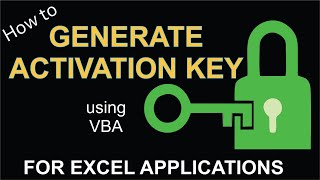 Part 1 How to Create Activation Keys for Excel Applications [upl. by Atiraj]