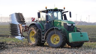 OnLand Ploughing  John Deere 6250R  7 Furrow Kverneland LO 100  Ploegen [upl. by Anilemrac114]