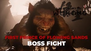 Black Myth Wukong  First Prince of the Flowing Sands Boss Fight [upl. by Stelle10]