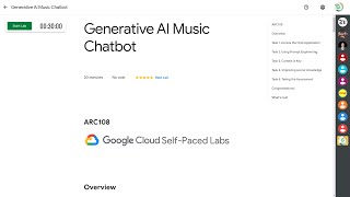 Generative AI Music Chatbot  ARC108  Arcade  January  2024  Google Cloud  qwiklabs [upl. by Wolenik]