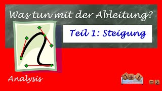 1  Was tun mit der Ableitung  Steigung [upl. by Tonkin]